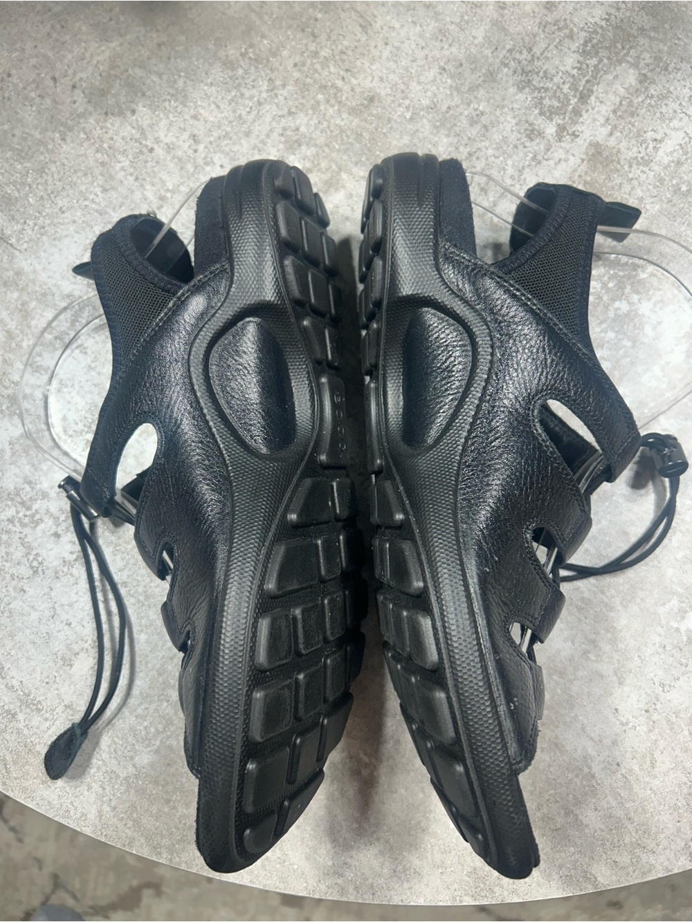 Ecco Black Women's Size 8 Comfort Sandals with Elastic Toggle - Picture 9 of 12